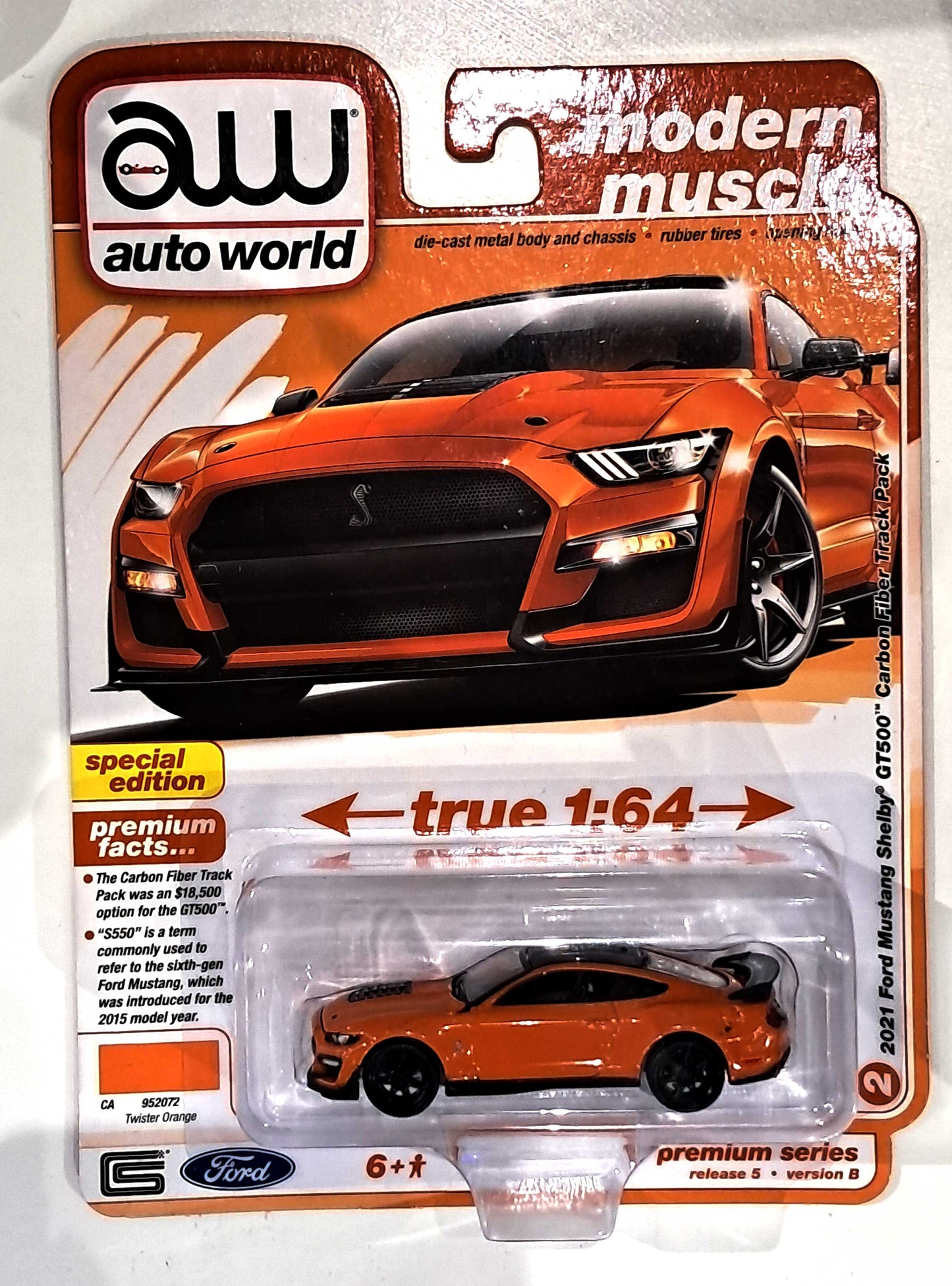 2021 Ford Mustang Shelby GT500 Carbon Fiber Track Pack (Orange)