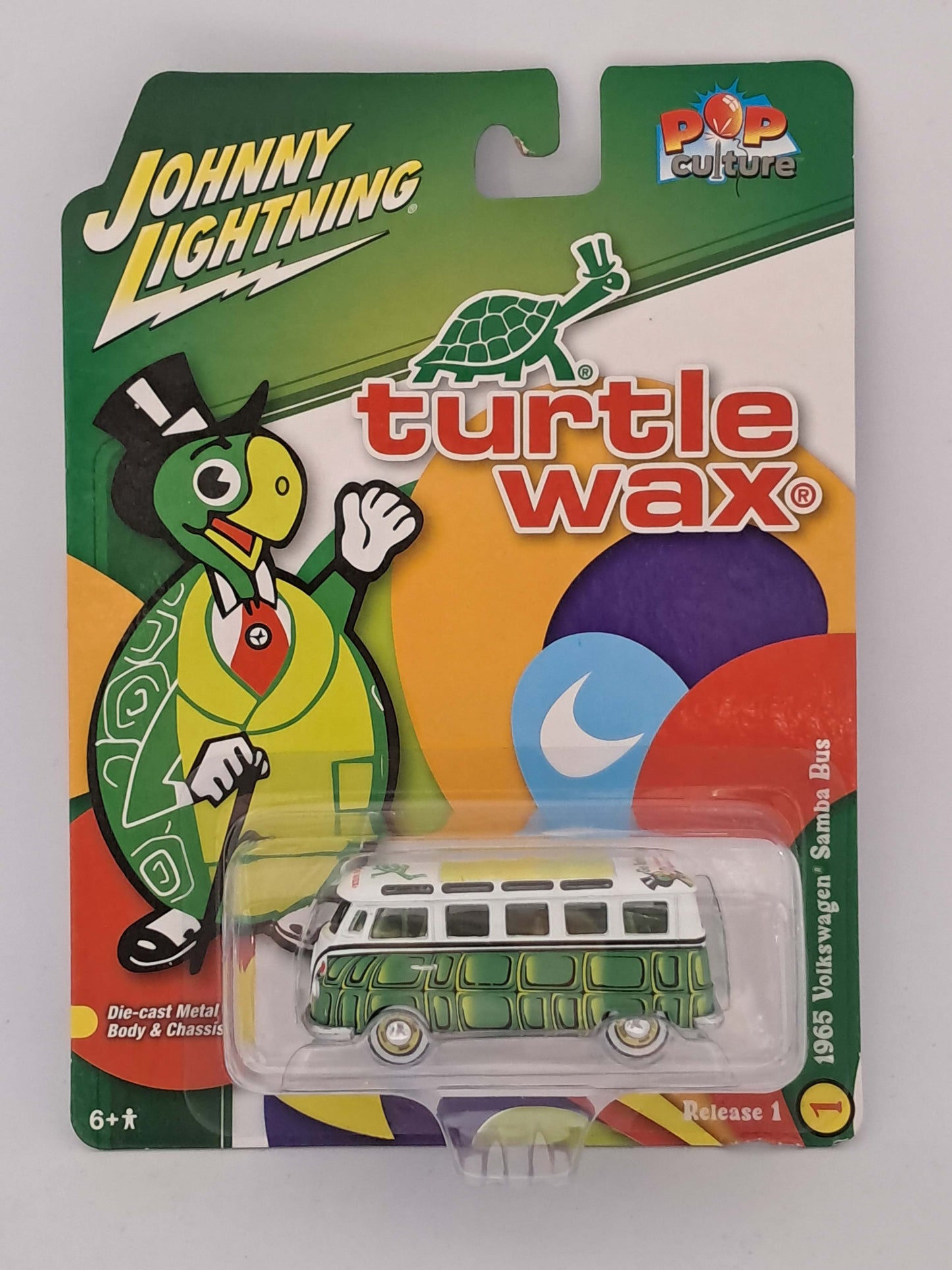 1965 Volkswagen Samba Bus Turtle Wax - Pop Culture - Johnny Lightning