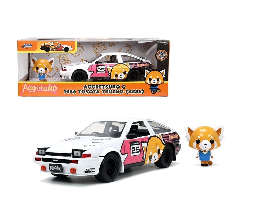 1986 Toyota Trueno AE86 figure Aggretsuko – Hollywood Rides - Jada - 1:24
