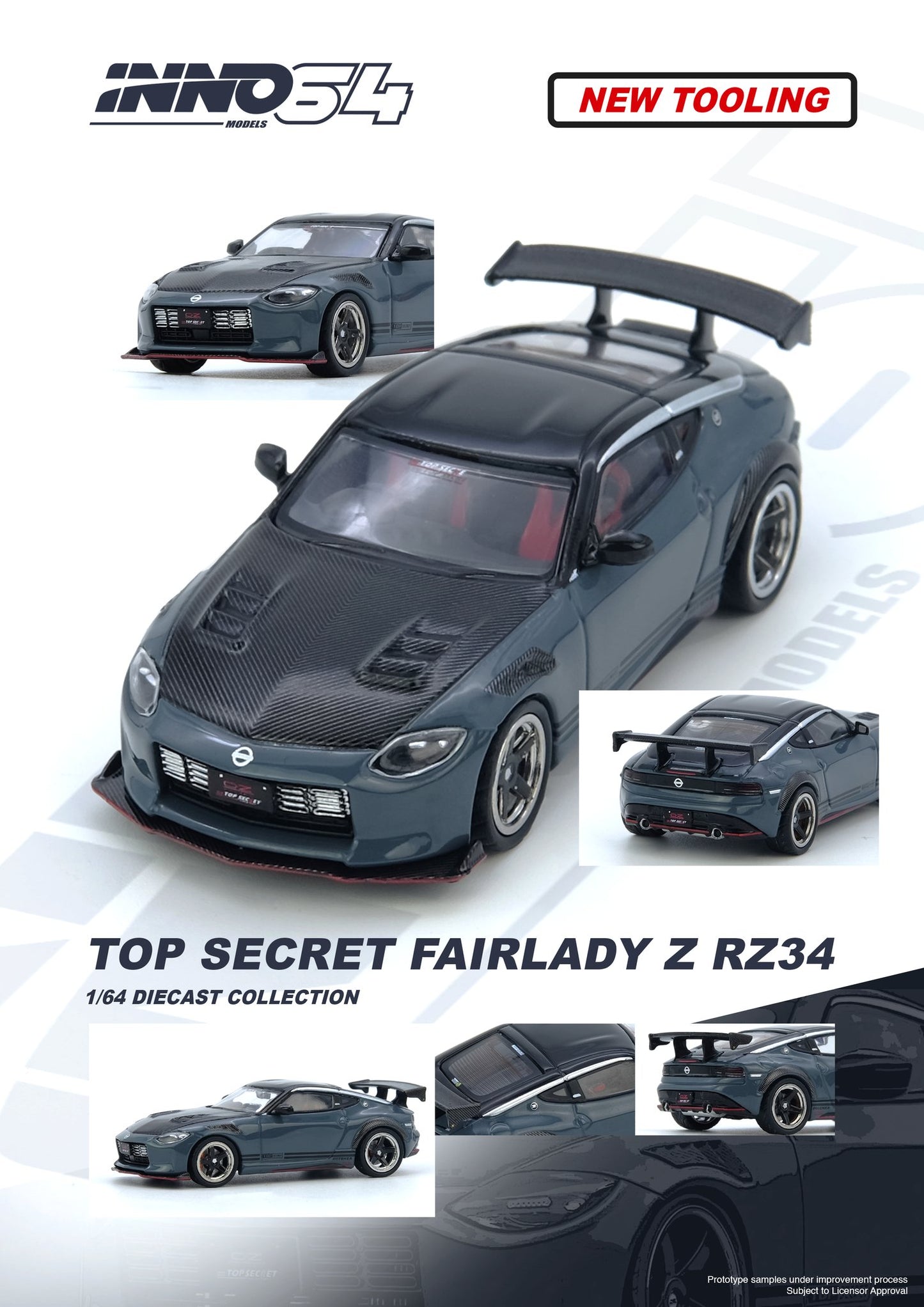 IN64-Z34TS-SG TOP SECRET FAIRLADY Z (RX34) Stealth Gray