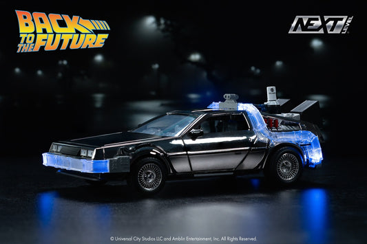 DeLorean Back to the Future BTTF 40th Anniversary Limited Edition (1985 pcs) Chrome Time Machine - Jada 1:24