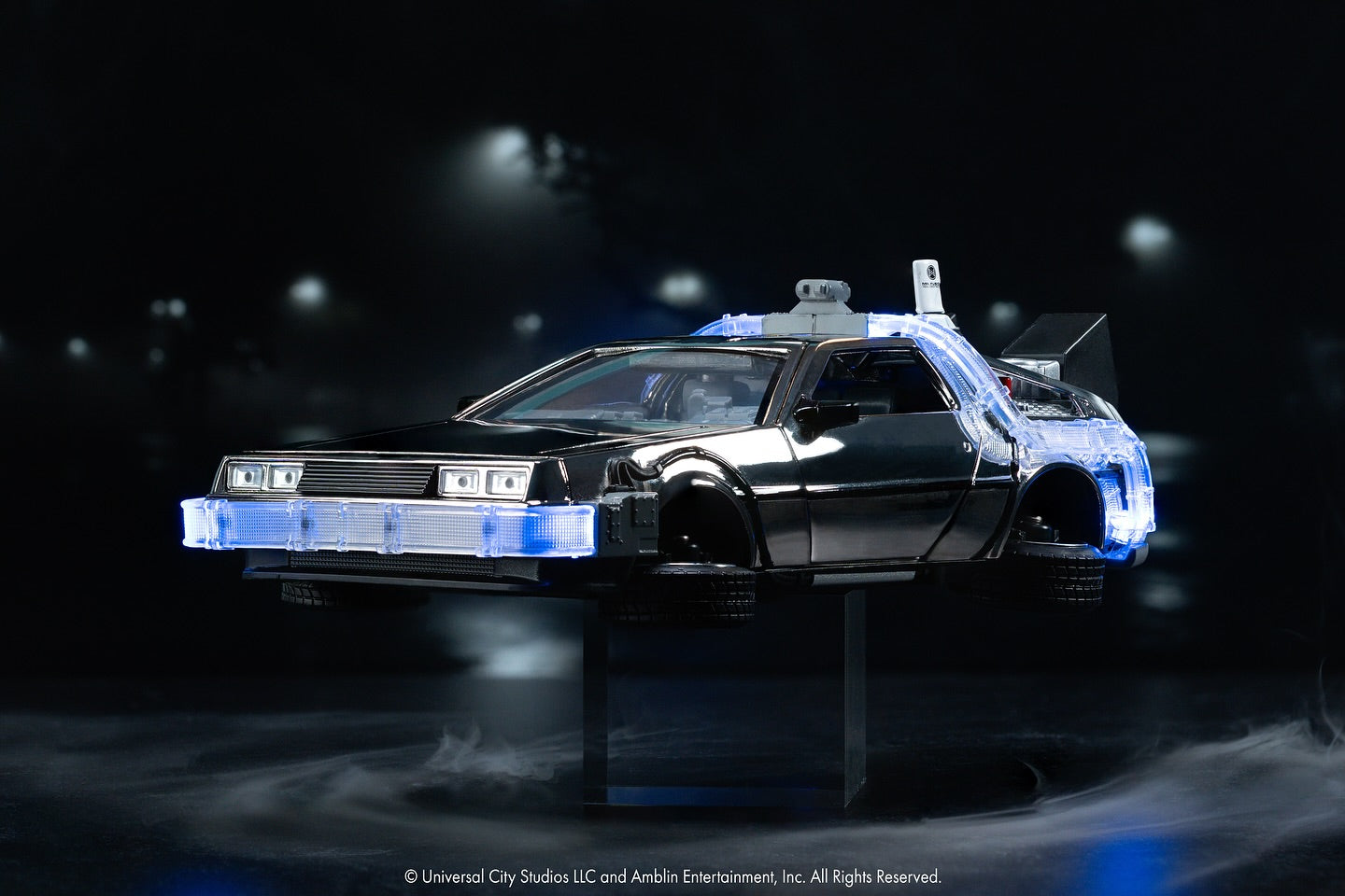 DeLorean Back to the Future BTTF 40th Anniversary Limited Edition (1985 pcs) Chrome Time Machine - Jada 1:24