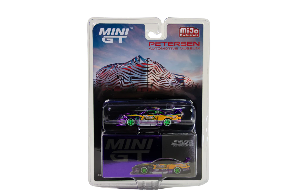 MGT00576 - PRM Purple Nissan S15 SILVIA LBWK #555 2022 Drift Japan Mijo Petersen Exclusive