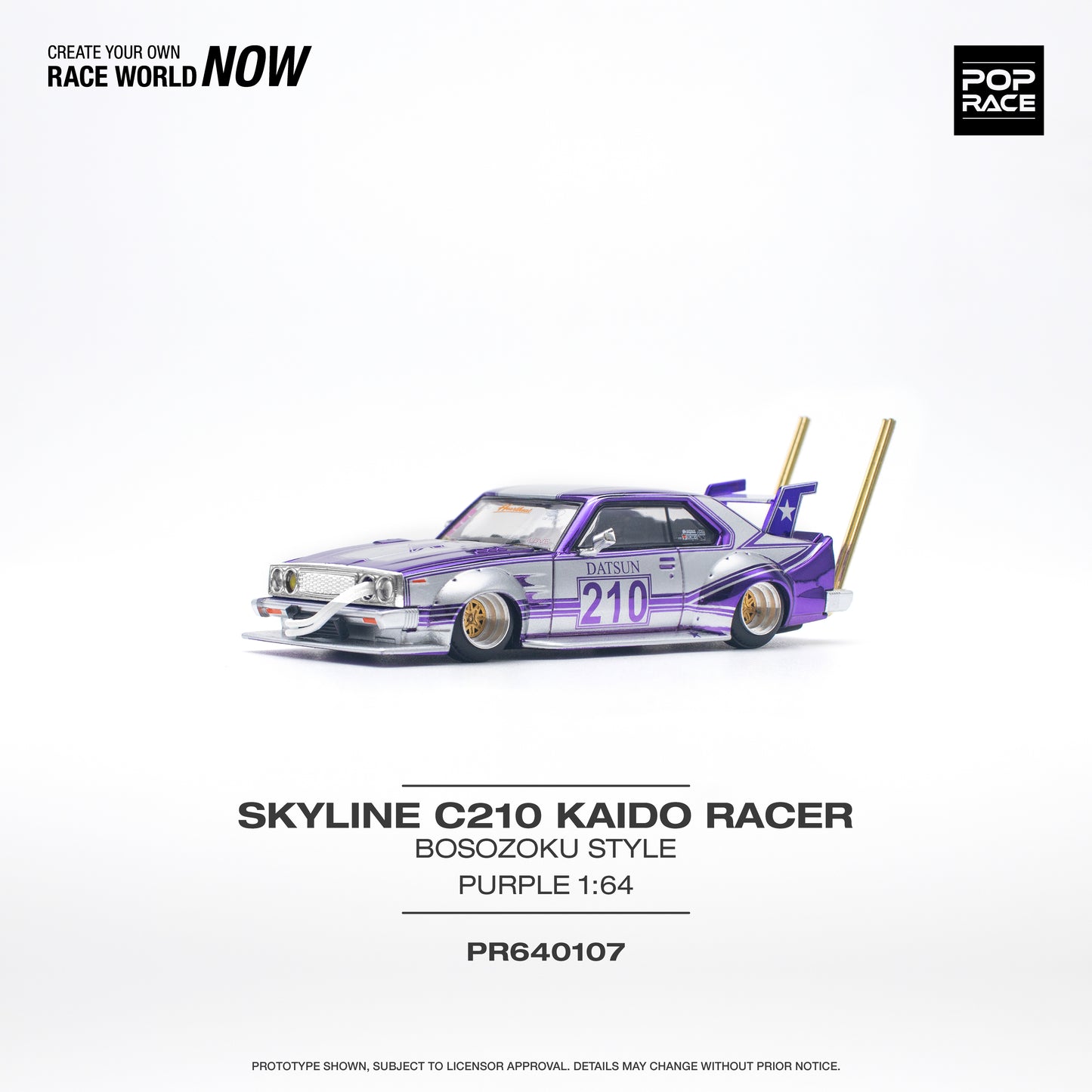 PR640107 SKYLINE C210 KAIDO RACER (BOSOZOKU STYLE) - PopRace