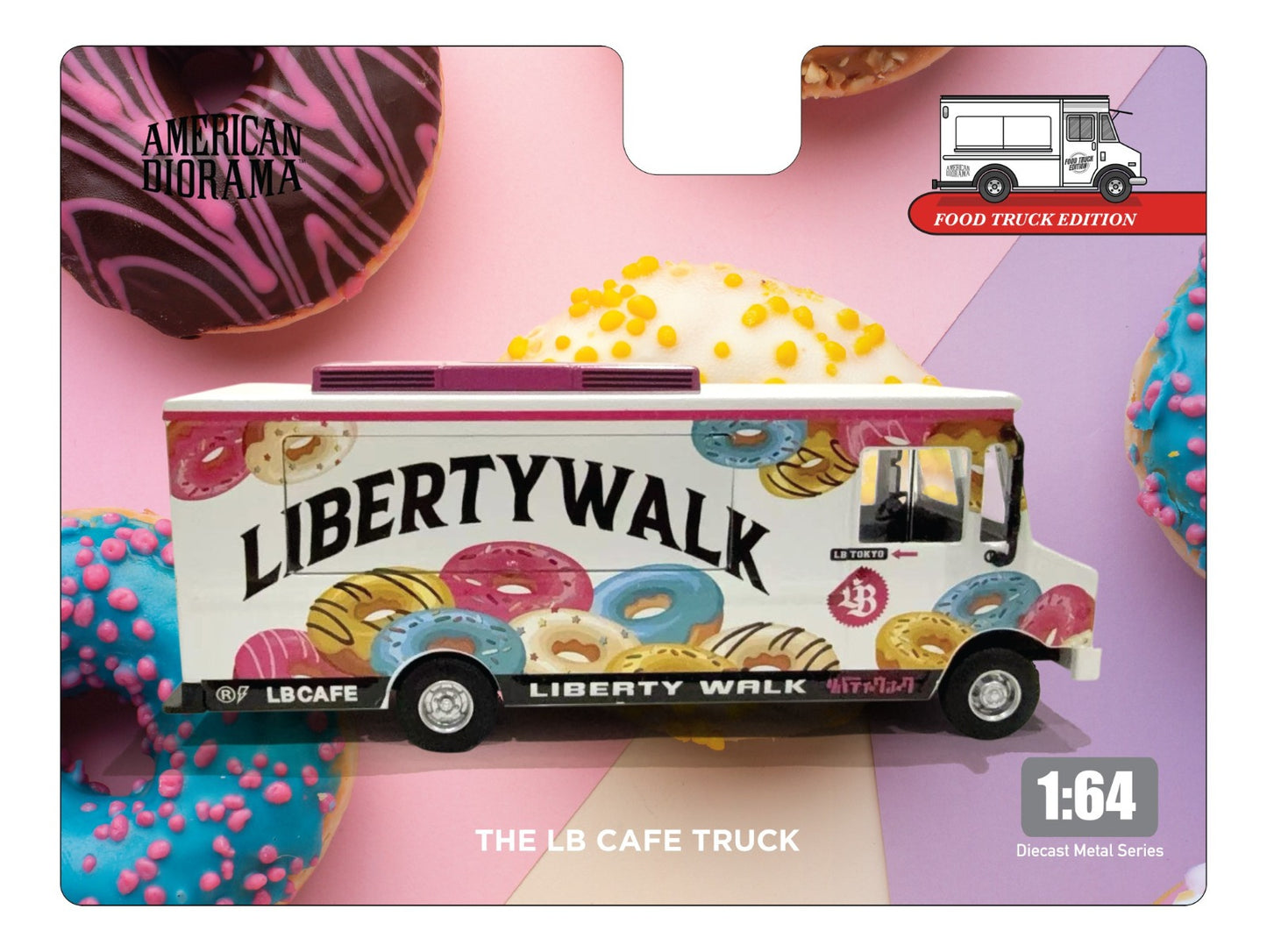 AD-70201 AMERICAN DIORAMA : 1/64 Food Truck series – The Black Truck