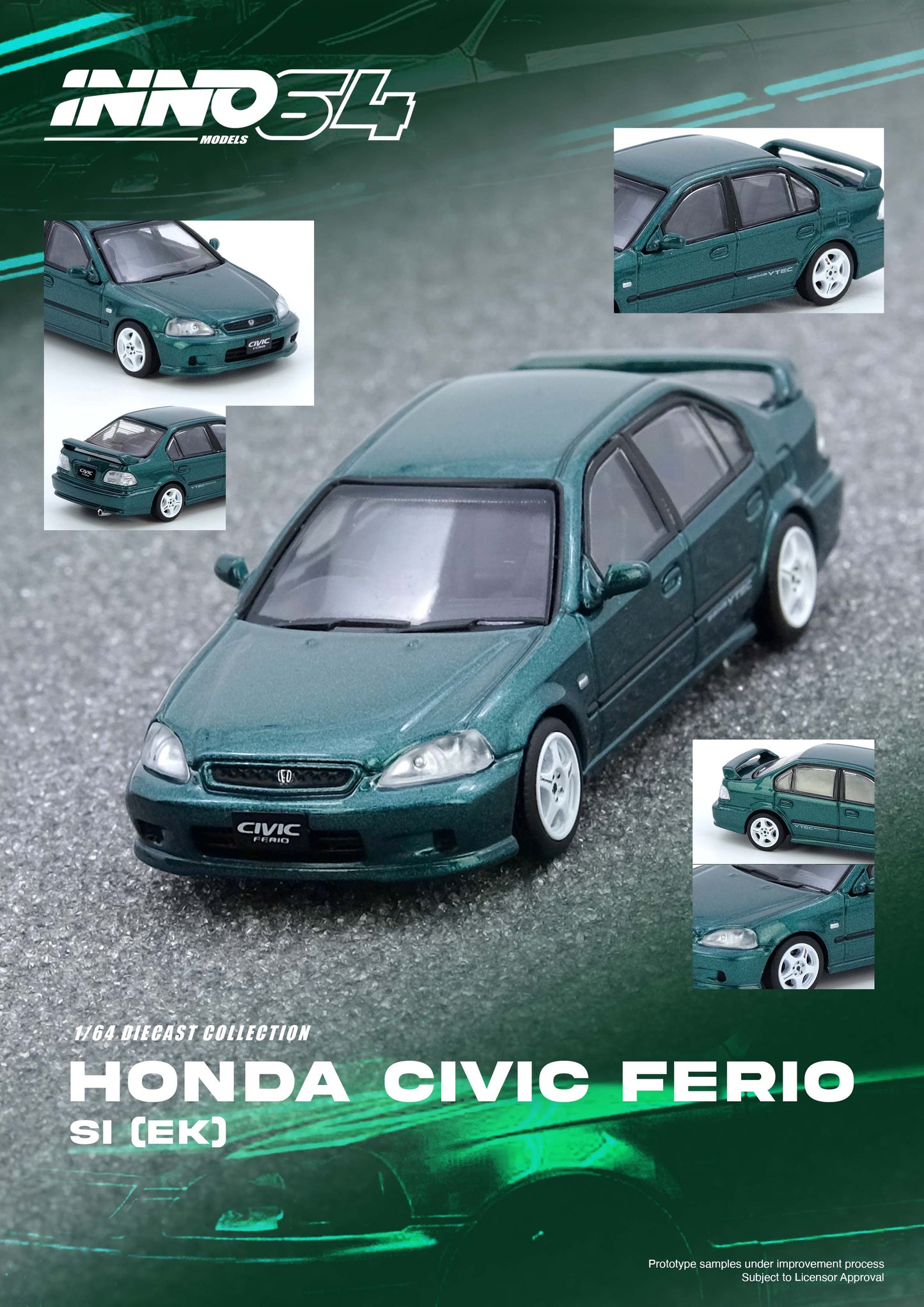 IN64-EKS-GREEN HONDA CIVIC Ferio Si (EK) Green