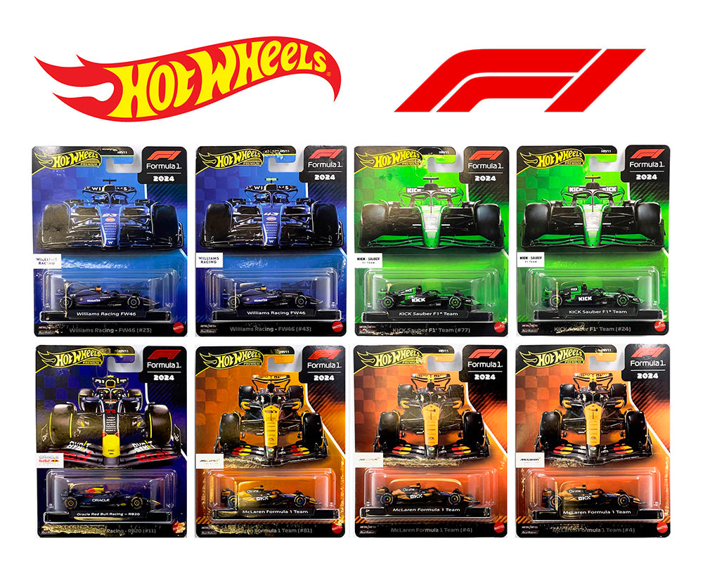 HRV11-956G Set of 8 cars - F1 Premium Race Dash G - Hot Wheels