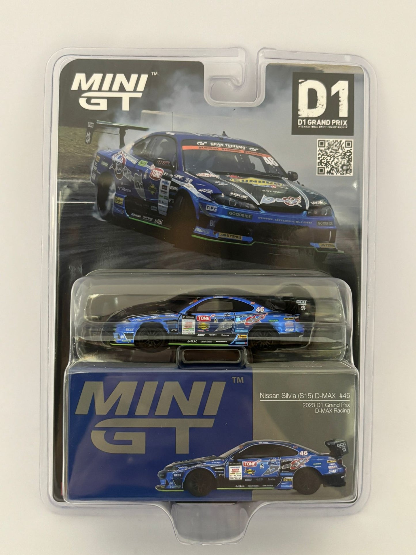 MGT00857 Nissan Silvia (S15) D-MAX #46 D-MAX Racing 2023 D1 Grand Prix Japan Exclusive - MiniGT