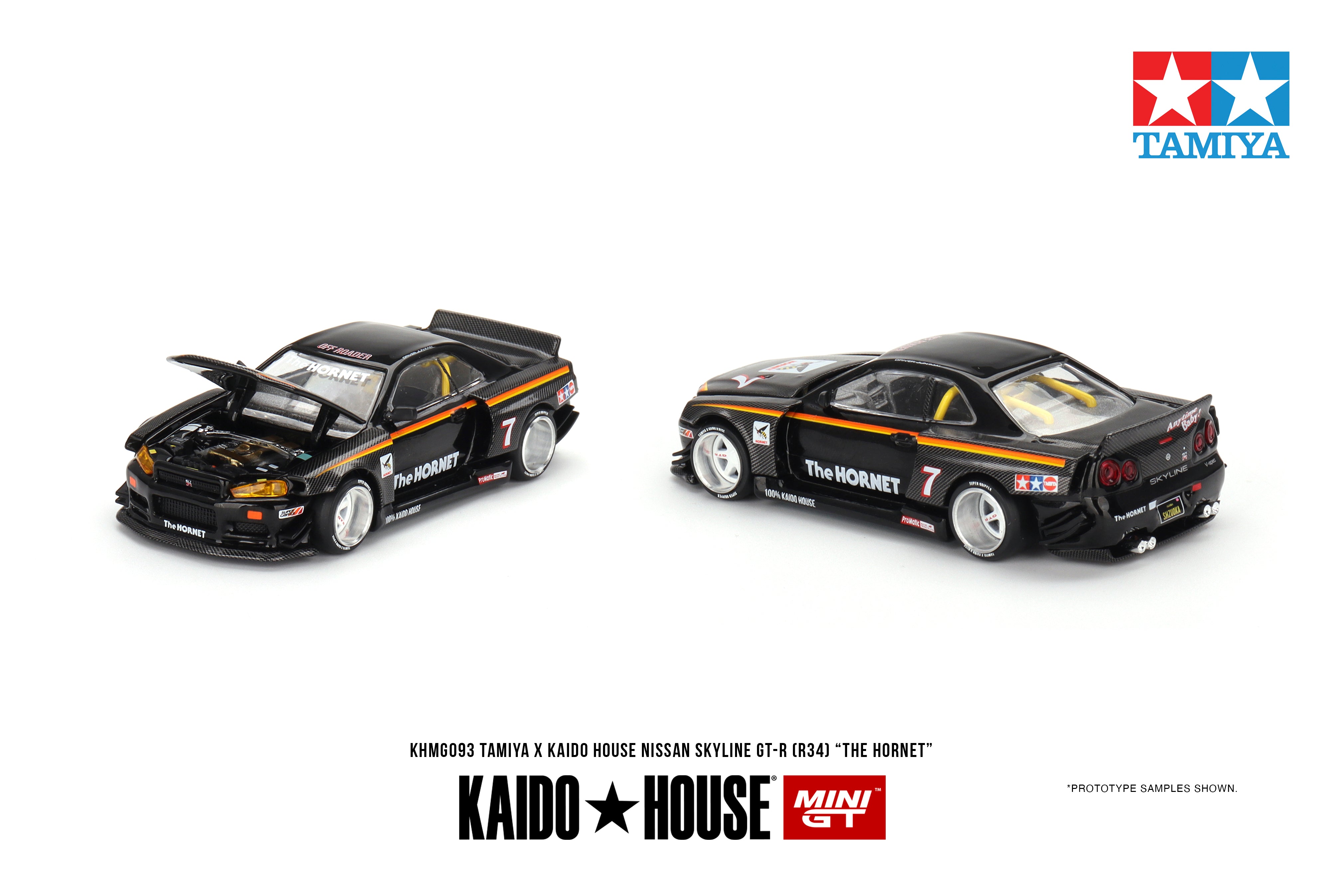 KHMG093 Black Nissan Skyline GT R R34 Tamiya Hornet House Of Cars khmg093-black-nissan-skyline-gt-r-r34-tamiya-hornet-house-of-cars