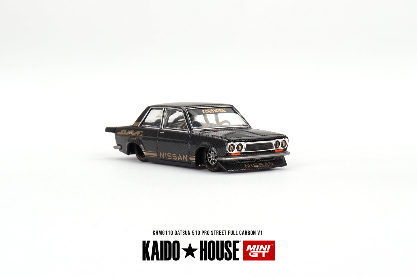 KHMG110 Datsun 510 Pro Street Full Carbon V1- Black Carbon