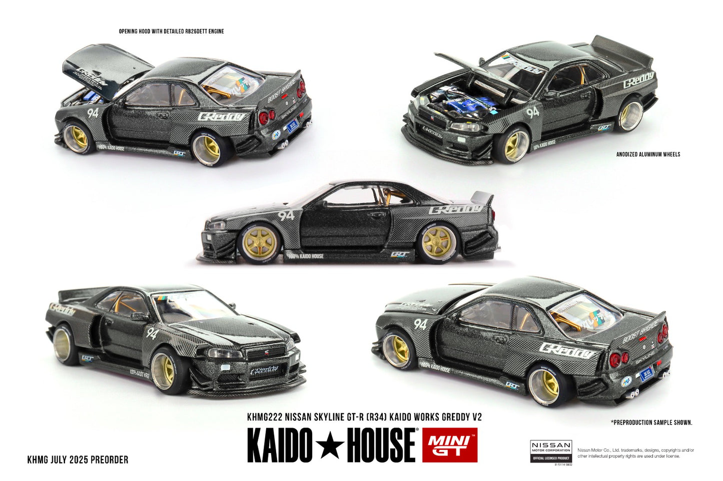 KHMG222 Nissan Skyline GT-R (R34) Kaido Works GReddy V2