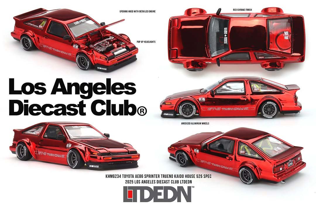 KHMG234 Toyota AE86 Sprinter Trueno Kaido House 525 Spec - Petersen Exclusive 2025