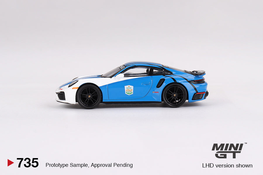 MGT00735 Blue Porsche 911 Turbo S Safety Car 2023 IMSA Daytona 24 Hours