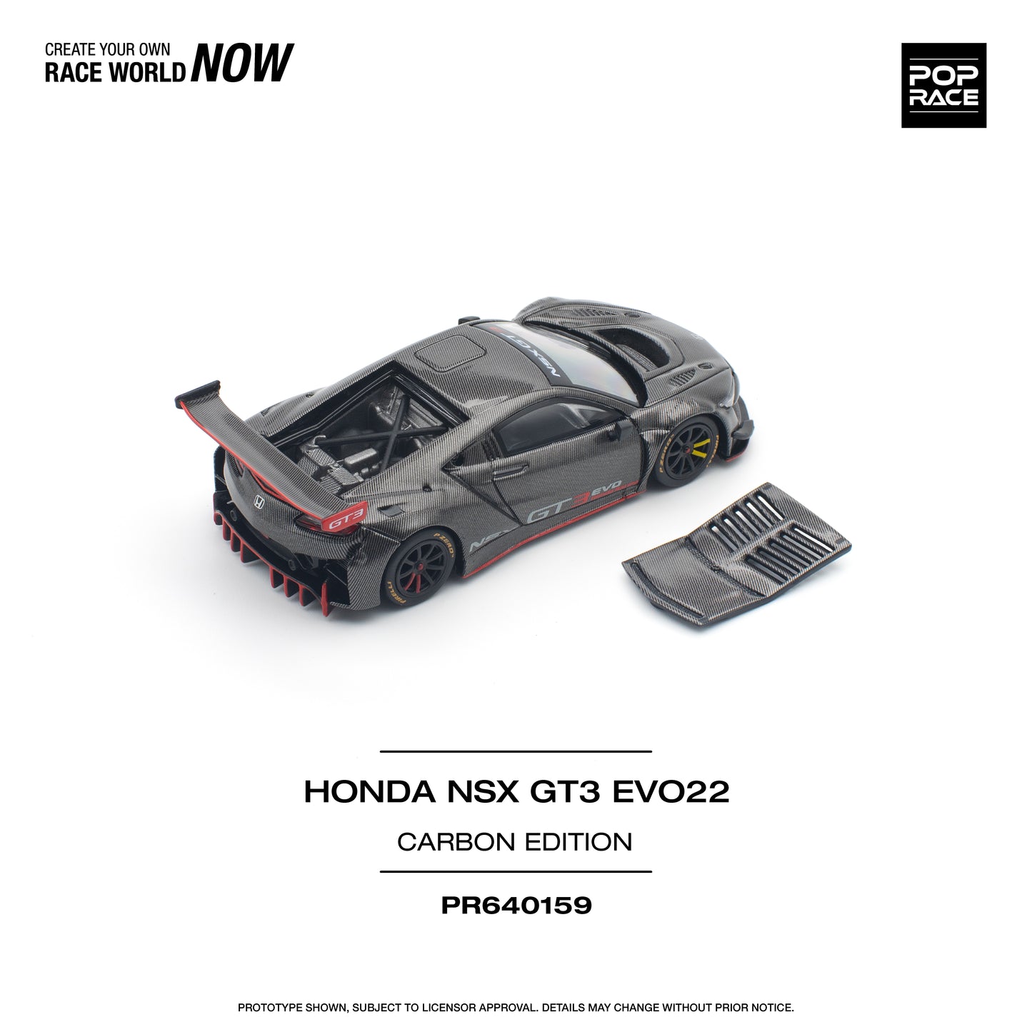 PR640159 HONDA NSX GT3 EVO22 CARBON EDITION - Pop Race 1:64