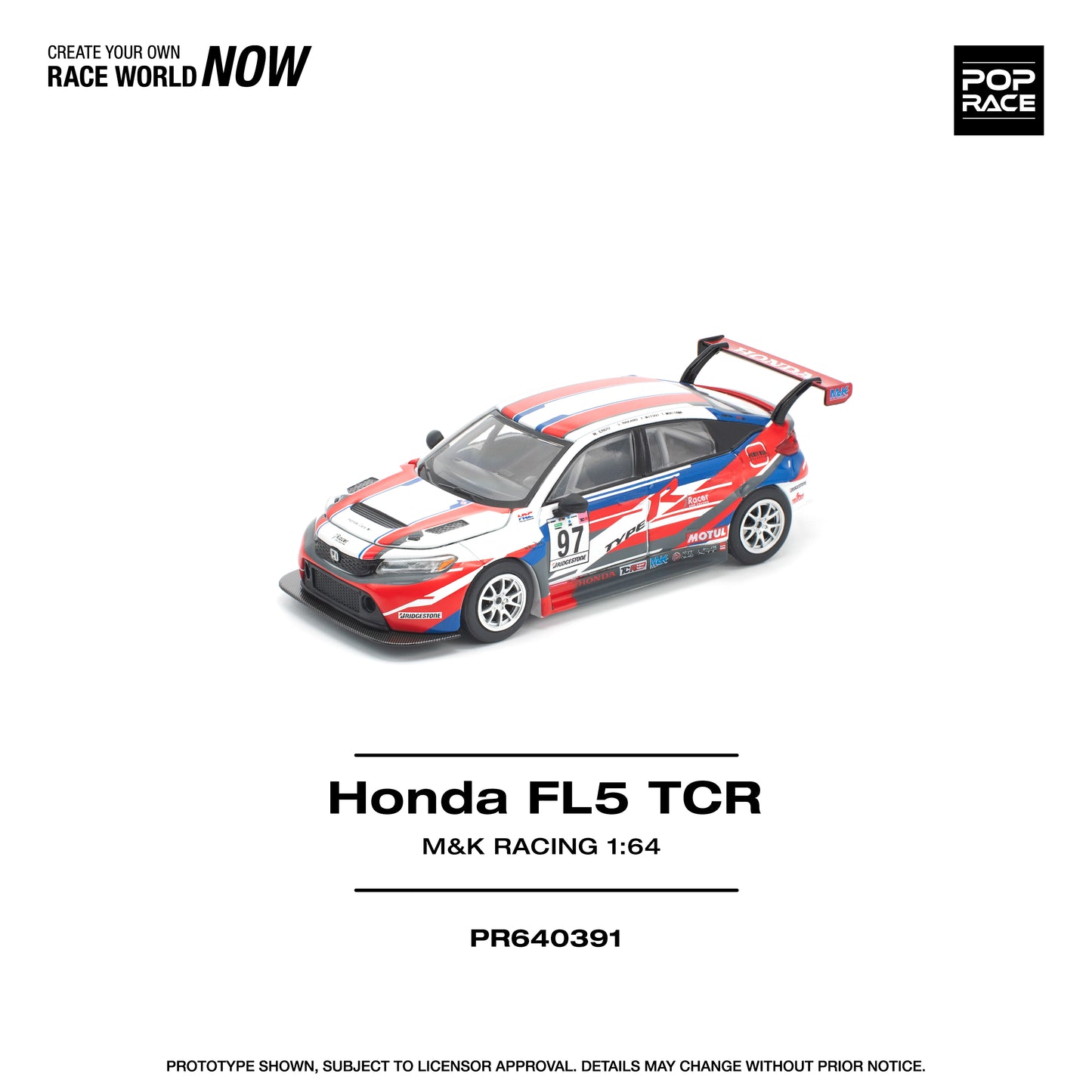 PR640391 HONDA CIVIC TYPE-R (FL5) TCR - M&K RACING - Pop Race 1:64