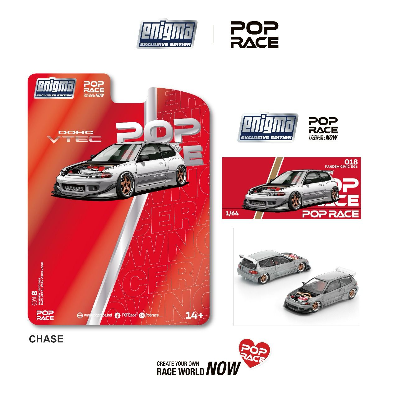 PRE018 PANDEM CIVIC EG6 RAW METAL