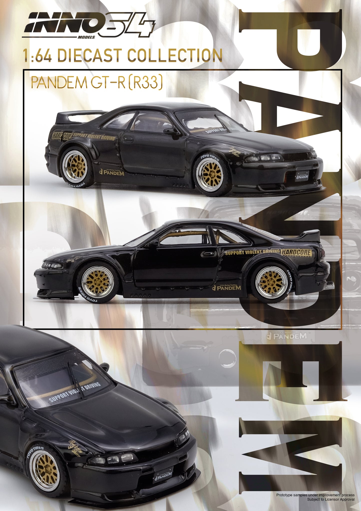 IN64-R33P-BLA PANDEM GT-R (BCNR33) Black