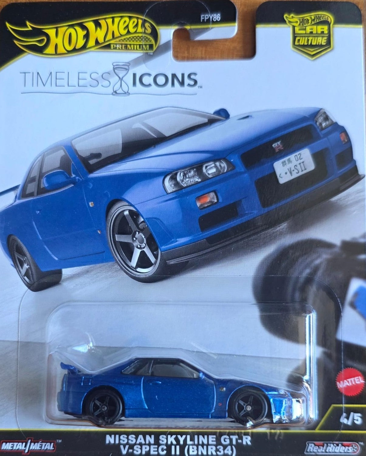 JBK92 Nissan Skyline R34 GTR V Spec II (BNR34) – Timeless Icons – Hot Wheels
