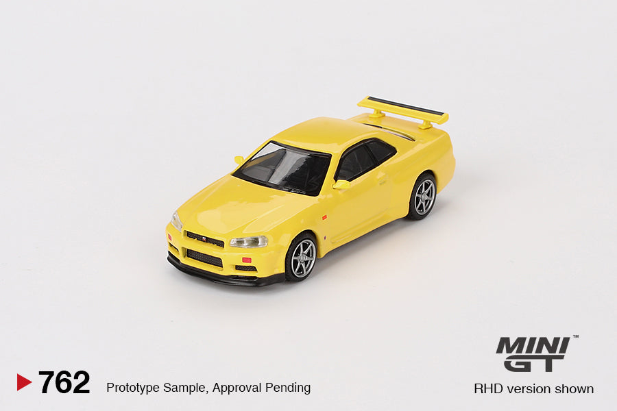 MGT00762 Lightning Yellow Nissan Skyline GT-R (R34) V-Spec