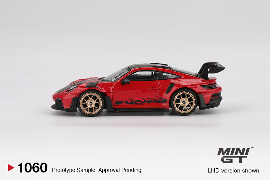 MGT01060 BL Porsche 911 (992) GT3 RS Weissach Package Guards Red - MiniGT 1:64