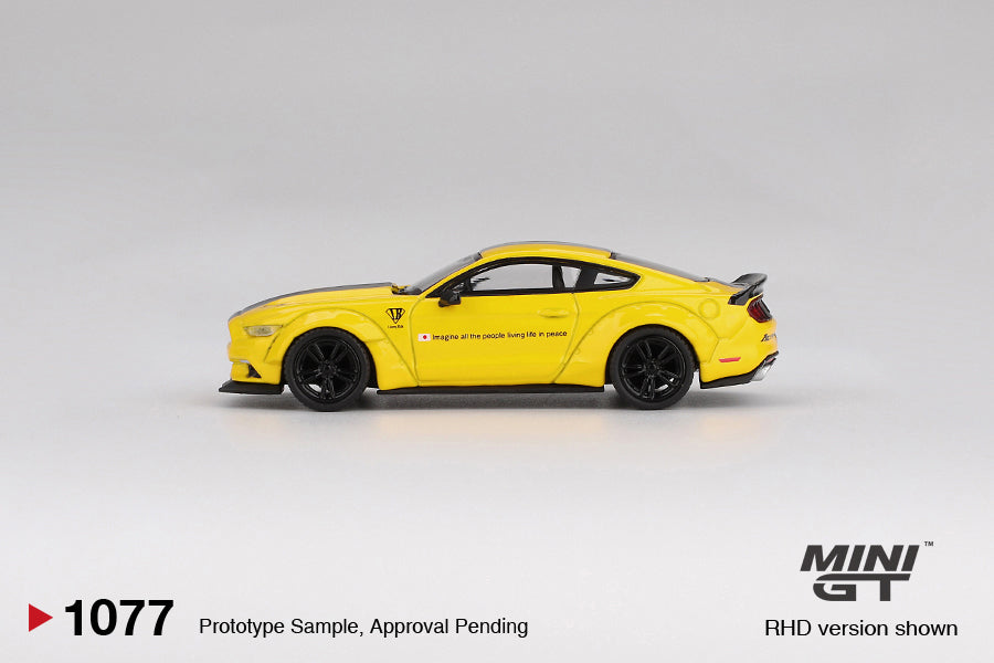 MGT01077 BX-L LB-WORKS FORD MUSTANG Triple Yellow - MiniGT 1:64