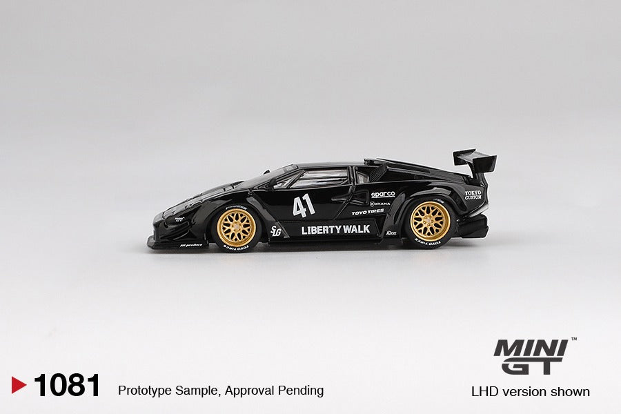 MGT01081 BL Lamborghini Countach LB-WORKS Black - MiniGT 1:64