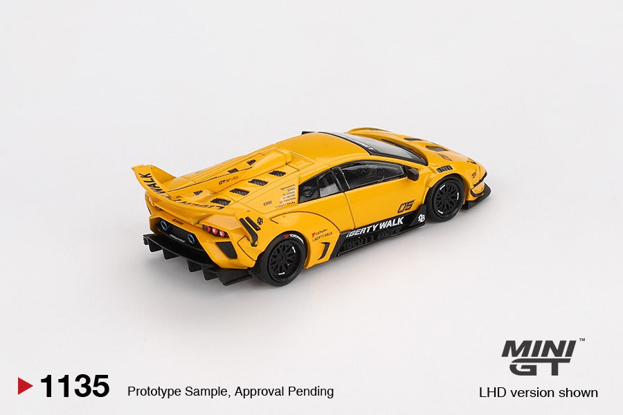 MGT01135 BX-R LB-Silhouette WORKS MURCIELAGO GT Evo Yellow - MiniGT 1:64
