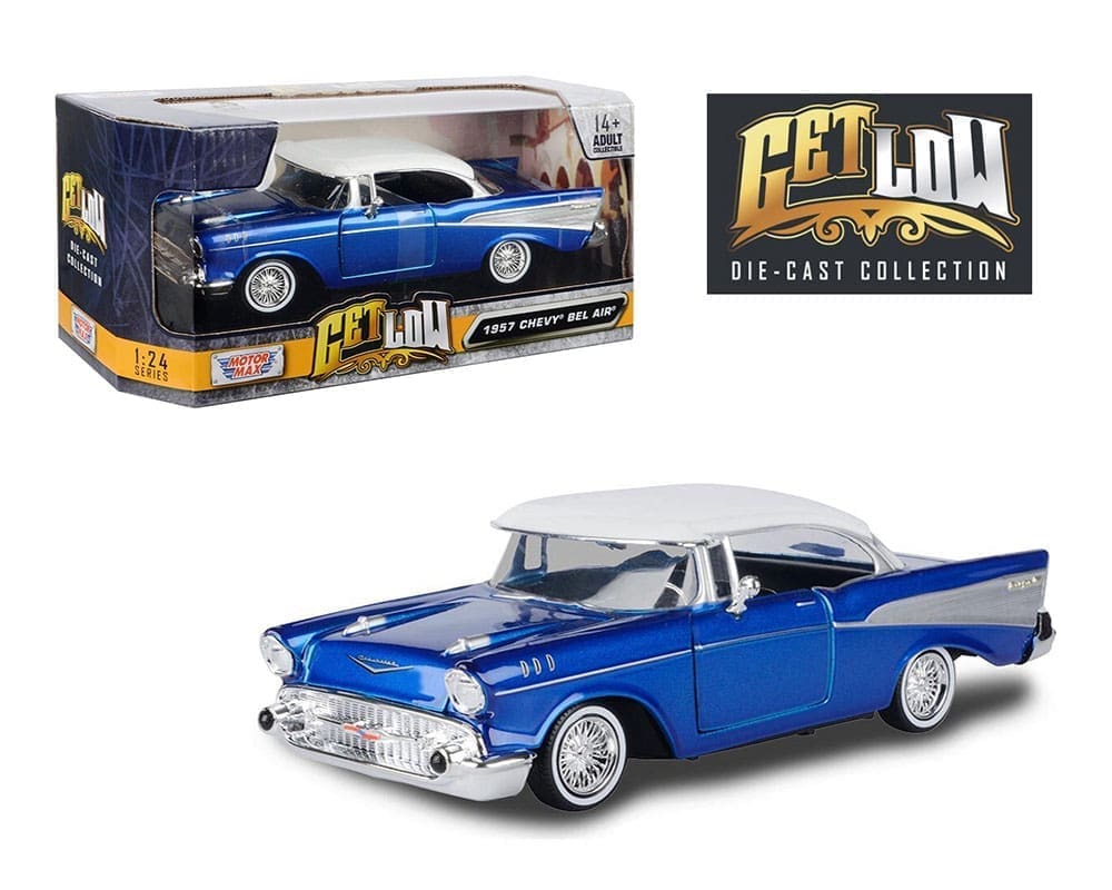 Blue w White Top 1957 Chevy Bel Air - Get Low