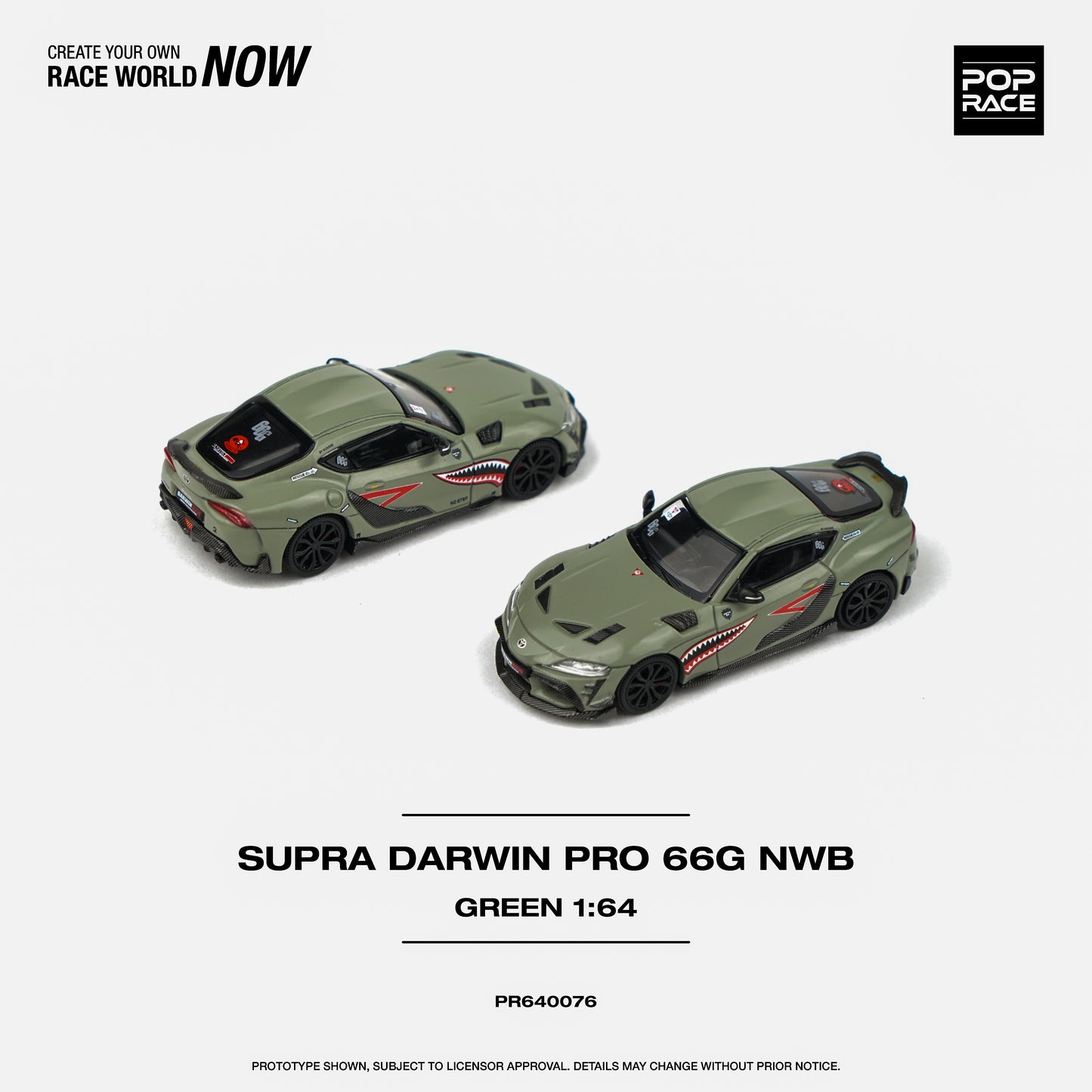 PR640076 Toyota GR Supra A90 Darwin Pro Green - Pop Race 1:64
