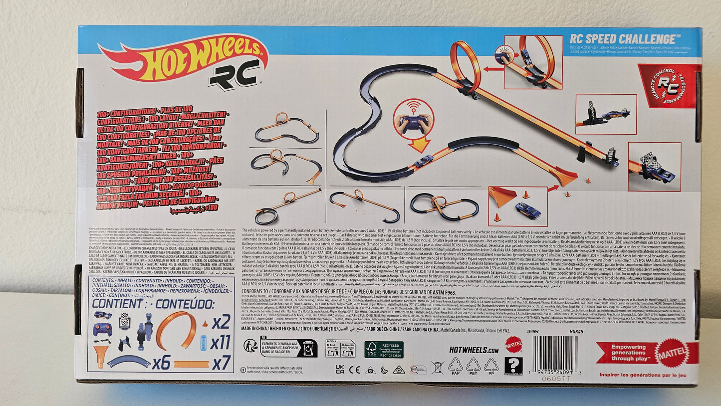 HXX45 Hot Wheels RC 1:64 Trackset with Rodger Dodger