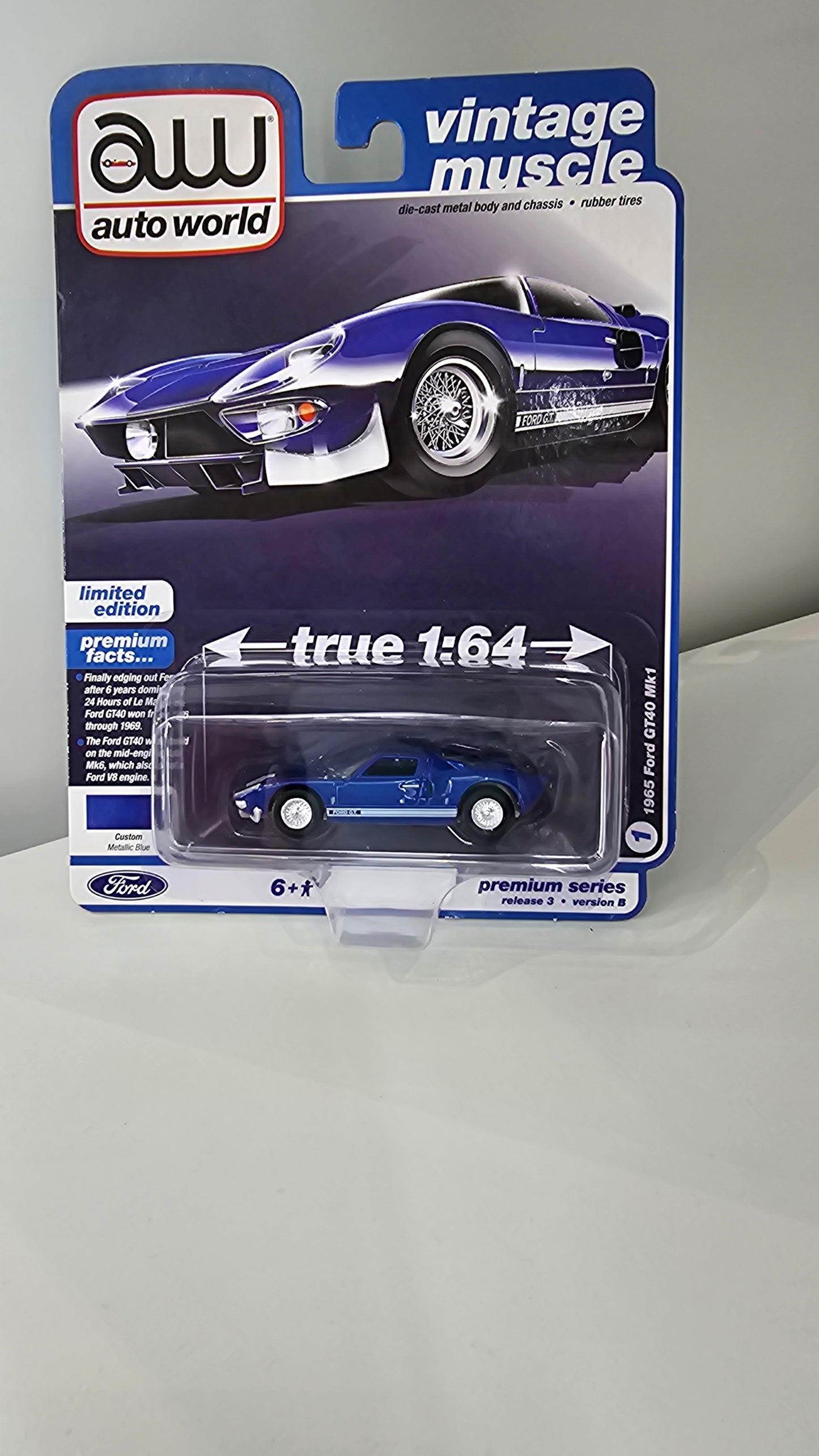Metallic Blue 1965 Ford GT40 MK1