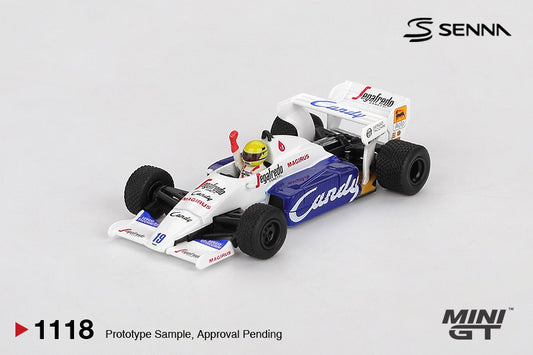 MGT01118-L Toleman TG184 #19 Ayrton Senna 1984 Monaco Grand Prix 2nd Place (Box) - MiniGT 1:64