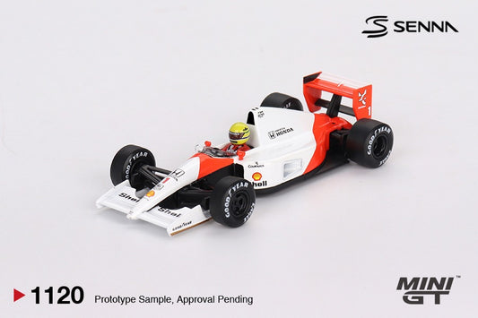 MGT01120-L McLaren MP4/6 #1 Ayrton Senna 1991 Japanese Grand Prix  2nd Place (Box) - MiniGT 1:64
