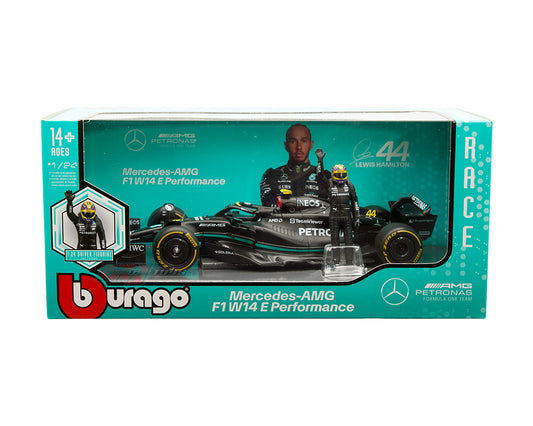 F1 Mercedes AMG W14 #44 w Figure Lewis Hamilton - Burago - 1:24