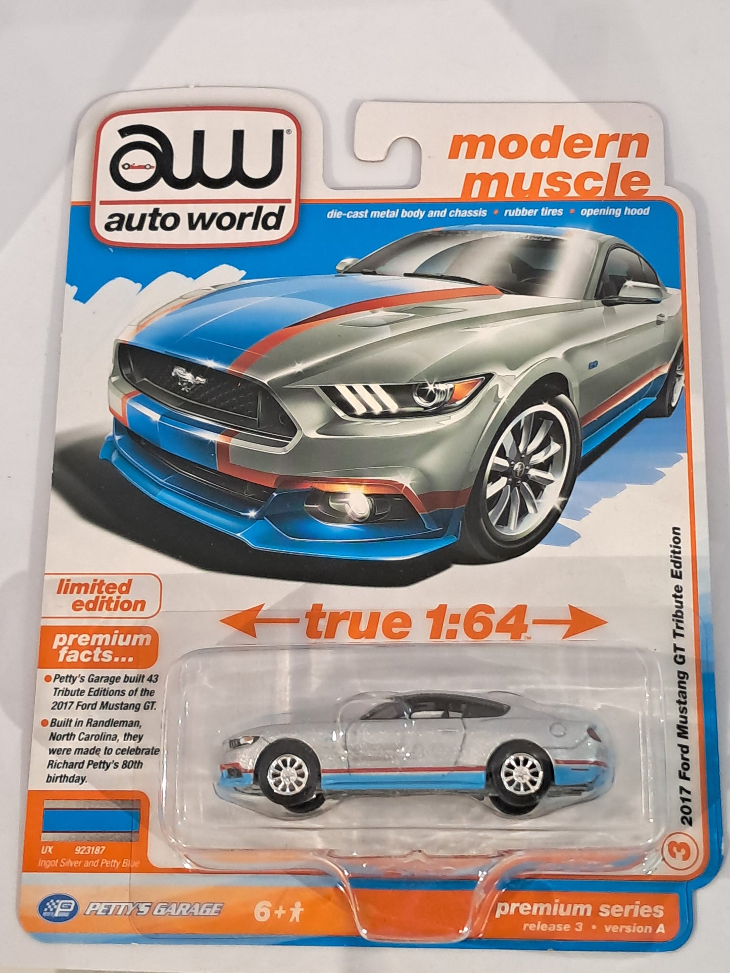 Ingot Silver and Petty Blue 2016 Ford Mustang GT King Premier Edition