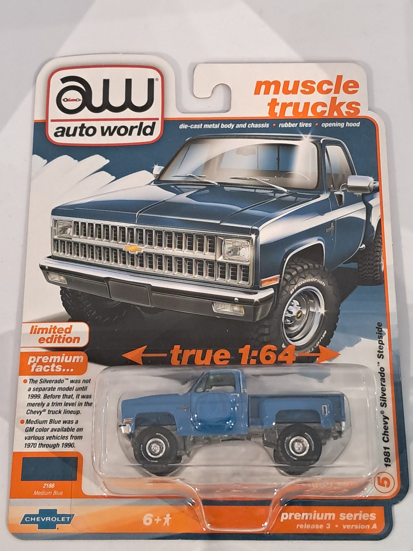 Medium Blue 1981 Chevy Silverado Stepside
