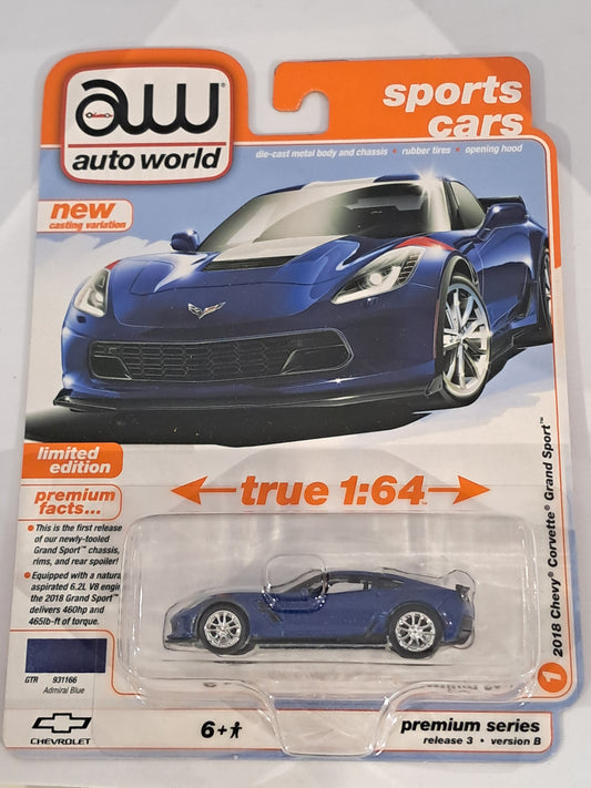 Admiral Blue 2018 Chevy Corvette Grand Sport