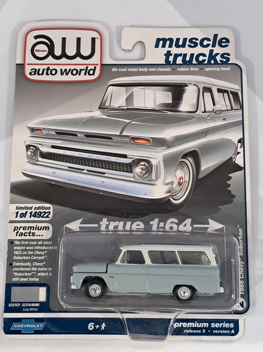 Gray White 1966 Chevy Suburban