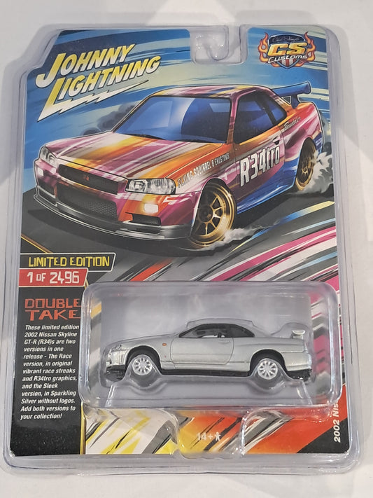 Silver 2002 Nissan Skyline GTR R34 CS Customs