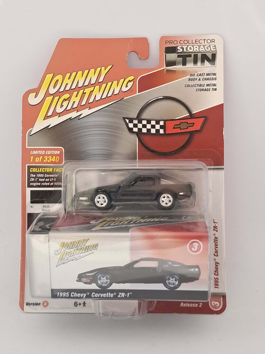Black 1995 Chevy Corvette ZR-1 - Collector Tin - Johnny Lightning