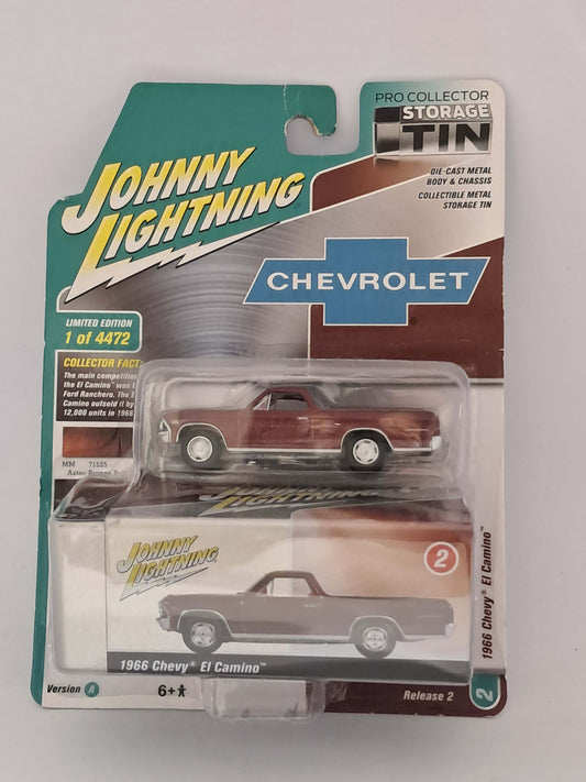 Aztec Bronze Poly 1966 Chevy El Camino - Collector Tin - Johnny Lightning