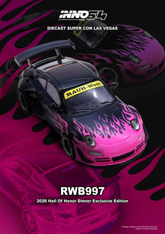 IN64-RWB930-DSCLV RWB930 Purple Flame Black Diecast Supercon Las Vegas 2026 Hall of Honor Dinner