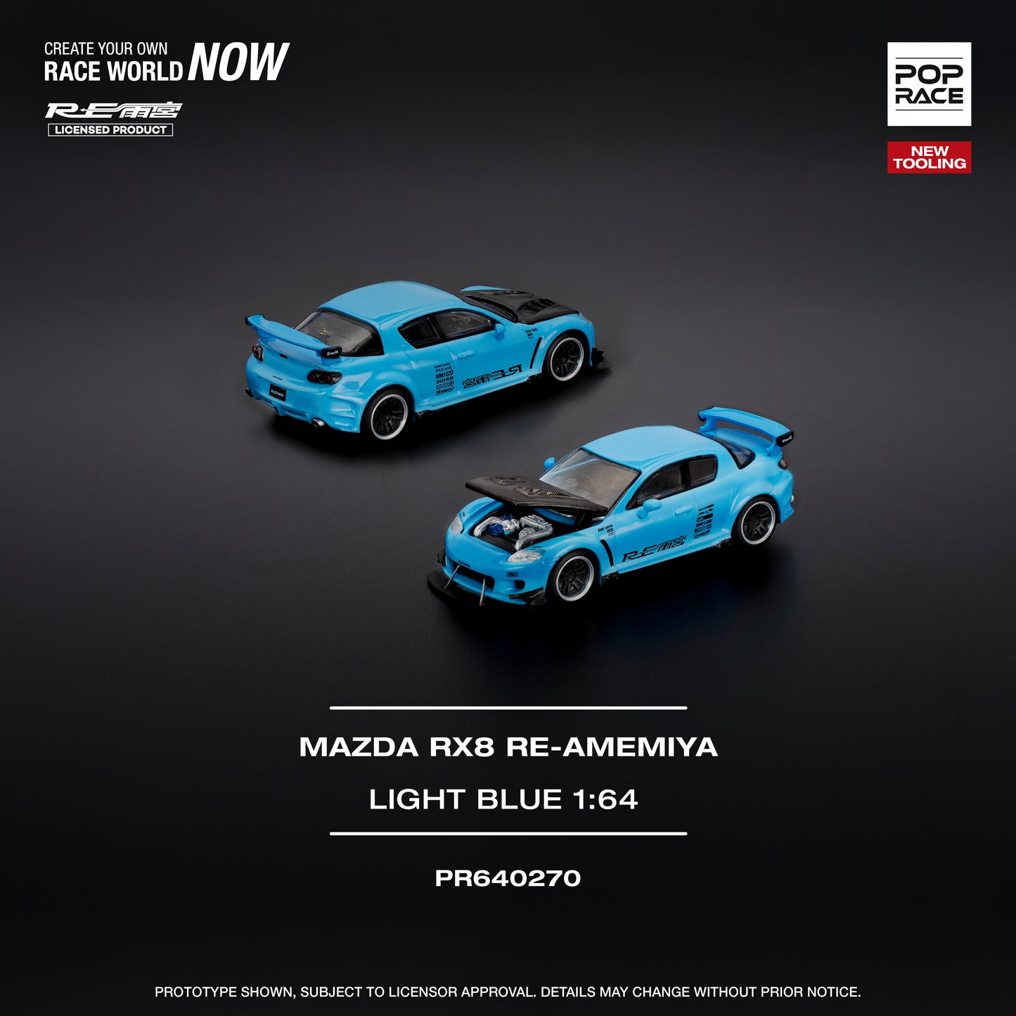 PR640270 MAZDA RX-8 RE-AMEMIYA - LIGHT BLUE (NEW TOOLING)