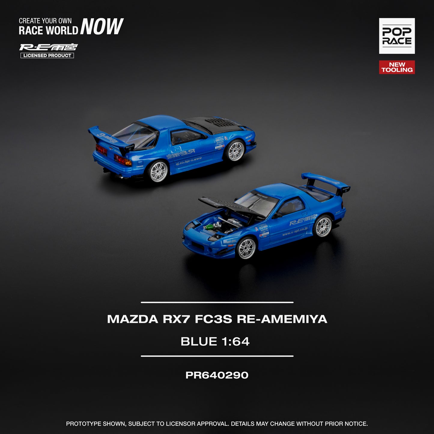 PR640290 MAZDA RX7 (FC3S) RE-AMEMIYA - RE-AMEMIYA BLUE (NEW TOOLING)