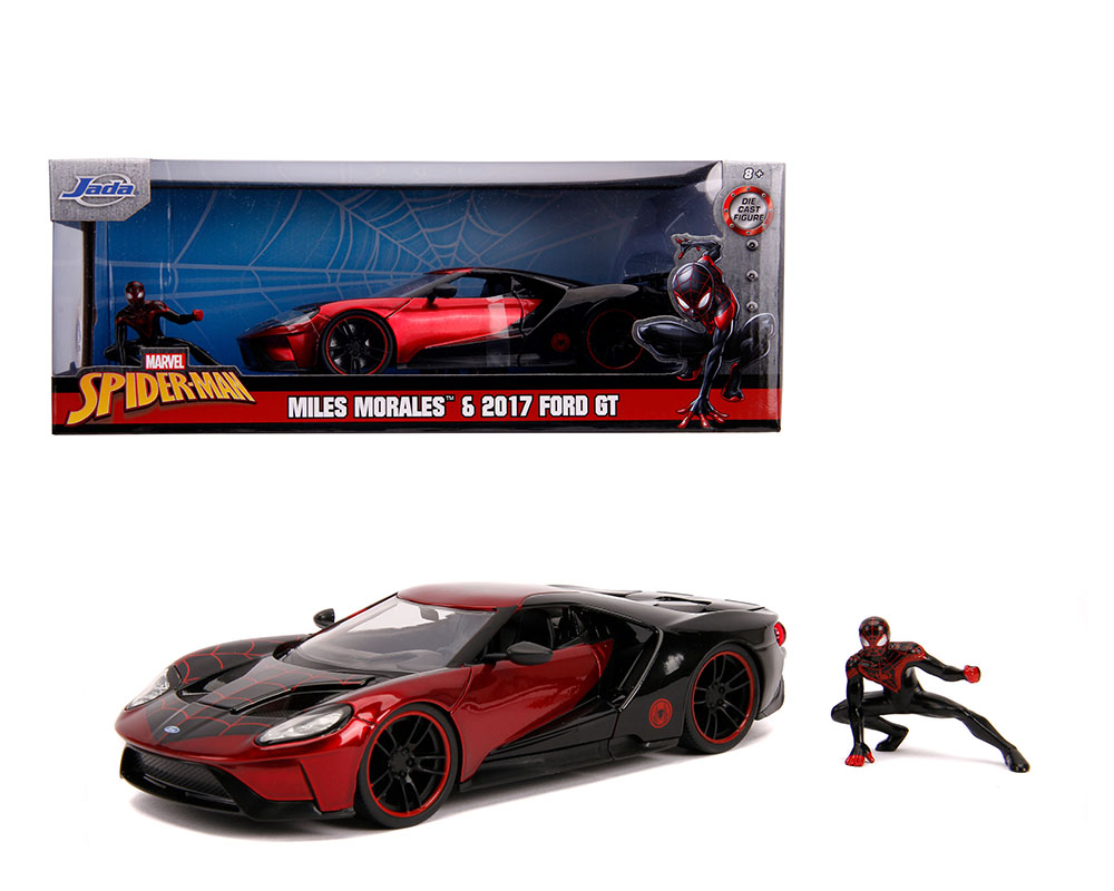 Marvel Ford 2017 GT w/ Miles Morales Spiderman – Hollywood Rides - Jada - 1:24