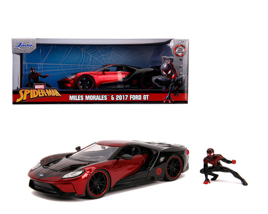 Marvel Ford 2017 GT w/ Miles Morales Spiderman – Hollywood Rides - Jada - 1:24