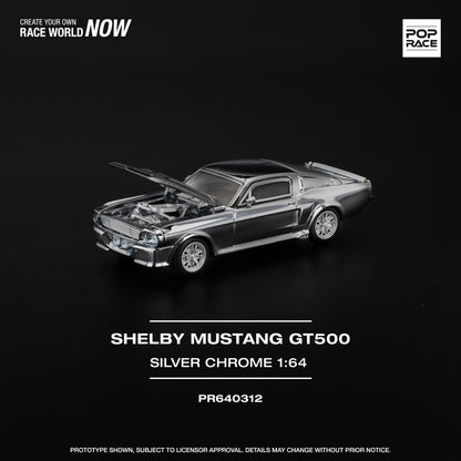 PR640312 SHELBY MUSTANG GT500 - SILVER CHROME