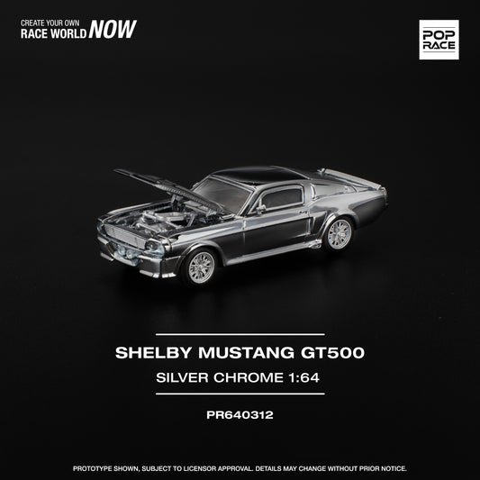 PR640312 SHELBY MUSTANG GT500 - SILVER CHROME