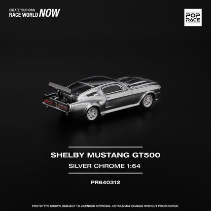 PR640312 SHELBY MUSTANG GT500 - SILVER CHROME