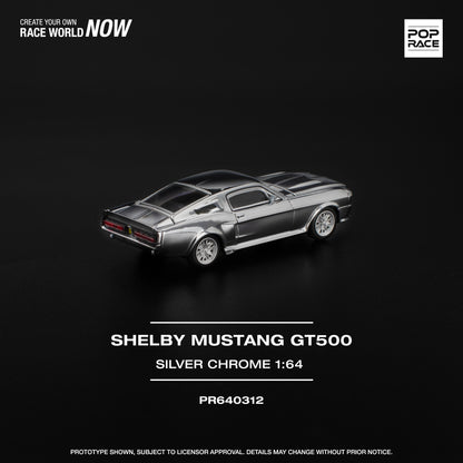 PR640312 SHELBY MUSTANG GT500 - SILVER CHROME